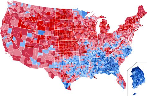 파일:1952 US presidential election results map by county.svg - 제이위키