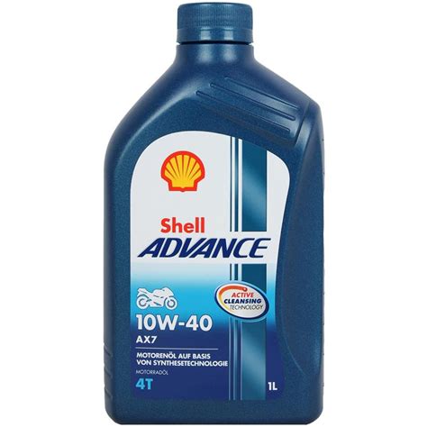 Shell Advance 4T AX7 10W-40 1 Liter 4-Takt SM/MA2