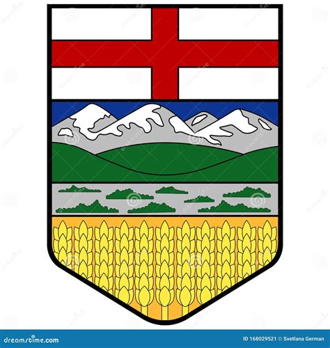 Coat of Arms of Alberta in Canada Stock Vector - Illustration of vector, banner: 168029521