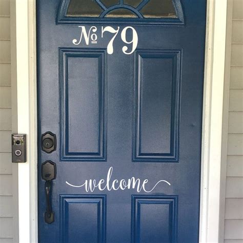 Front Door Number Decal Vinyl Number Door Decal Custom House | Etsy in ...