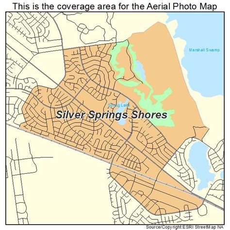 Aerial Photography Map of Silver Springs Shores, FL Florida