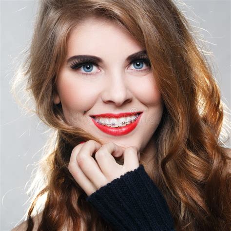 Beautiful Smiling Girl With Braces Stock Images - Image: 31026874