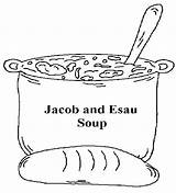 Jacob And Esau Soup Coloring Page For Kids By Church House Collection  sketch template