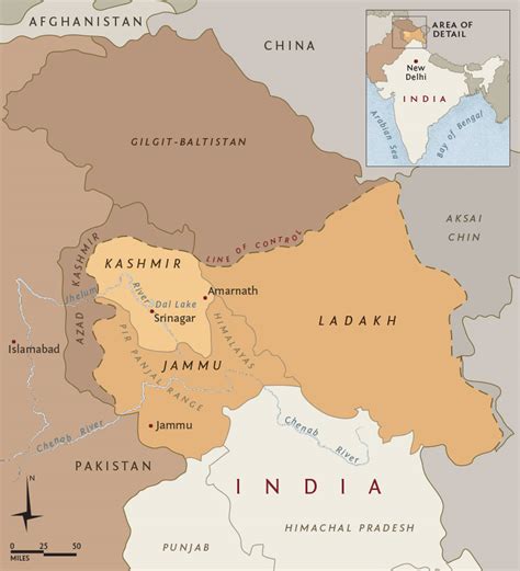 Kashmir India Map Political