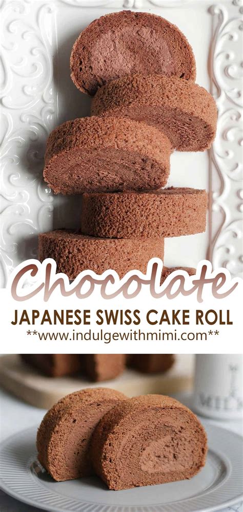 Super Fluffy and Soft Japanese Chocolate Cake Roll - Indulge With Mimi