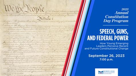 The 2023 Annual Constitution Day Program: “Speech, Guns, and Federal Power”