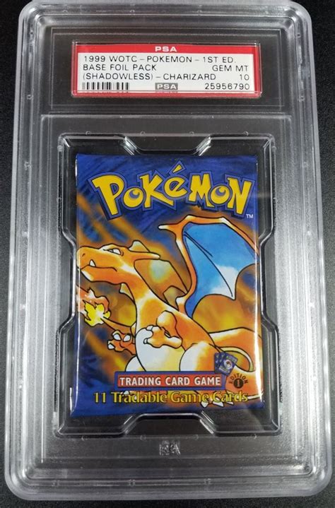 Pokemon Card 1999 1st Edition Base Set Sealed Charizard Booster Pack ...