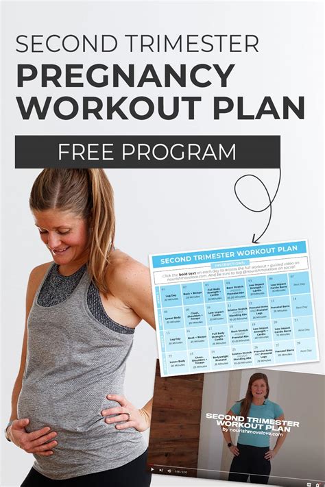 Second Trimester Workout Plan (Free PDF) | Nourish Move Love