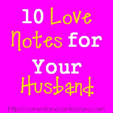 10 Love Notes for Your Husband