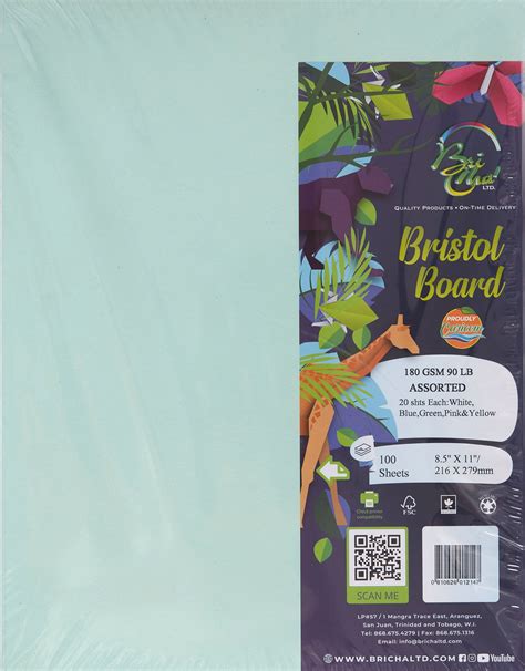 Bristol Boards Assorted Colour Pack – BriCha Paper Products