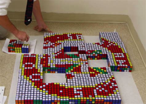 eat play math: Rubik's Cube Mosaic...Fun, Satisfying, and Great Teambuilder