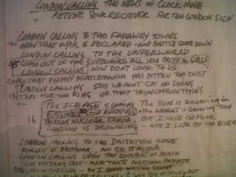 The Original Lyrics for the Clash's "London Calling" | Alan Cross