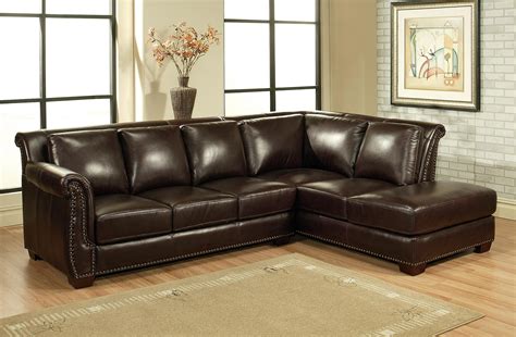 Distressed Leather Sectional – HomesFeed