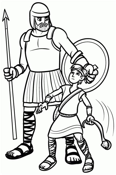 Free Free Printable Coloring Pages David And Goliath, Download Free Free Printable Coloring ...