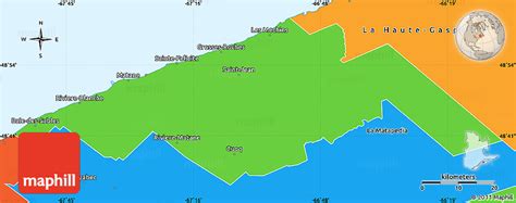 Political Simple Map of Matane