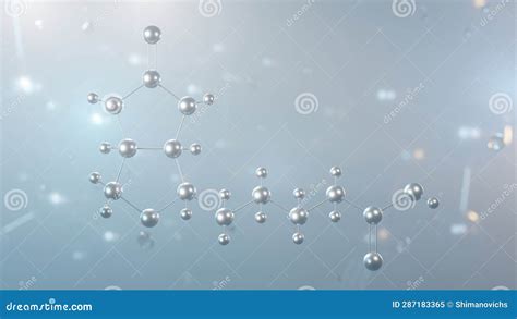 Biotin Molecular Structure, 3d Model Molecule, Vitamin B7, Structural Chemical Formula View from ...