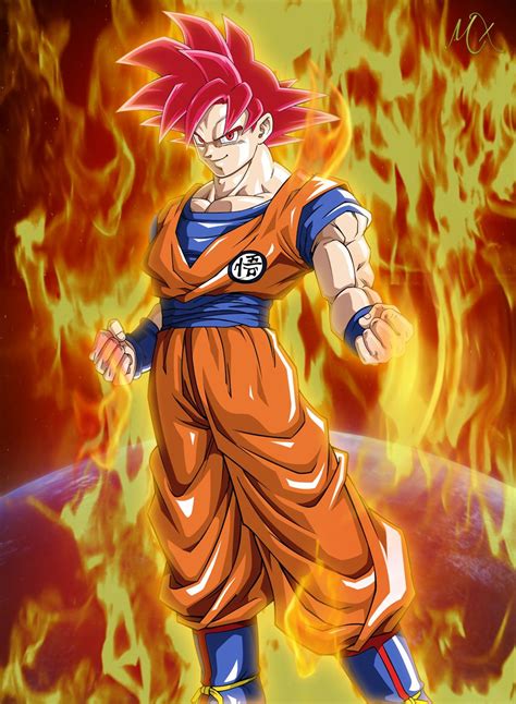 Goku Super Saiyan God | Goku super saiyan god, Goku wallpaper, Dragon ball super wallpapers