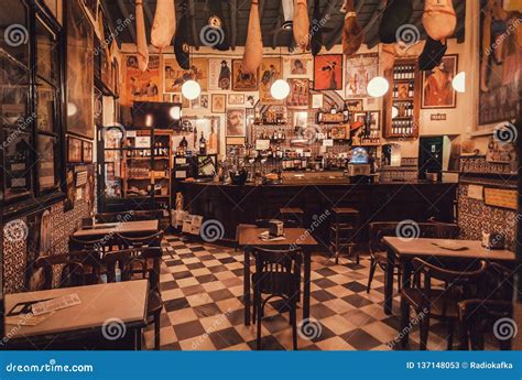 Interior of Old Restaurant with Vintage Style Decoration Waiting for ...