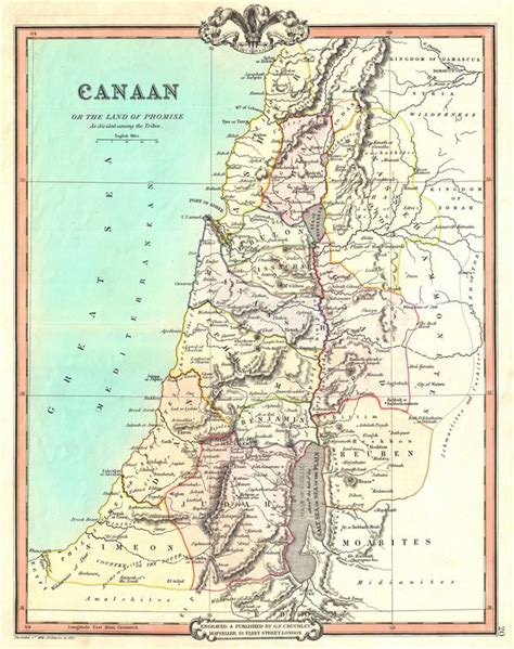 Canaan or the Land of Promise As divided among the Tribes.: Geographicus Rare Antique Maps