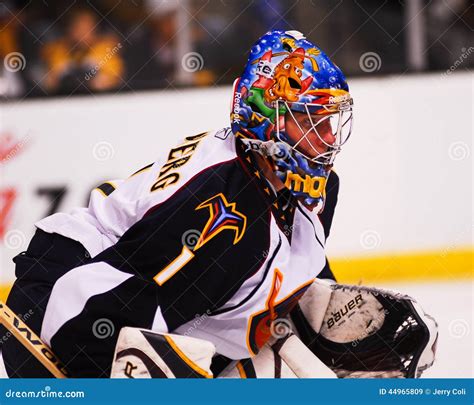 Atlanta Thrashers Goalie Johan Hedberg #1. Editorial Stock Image ...