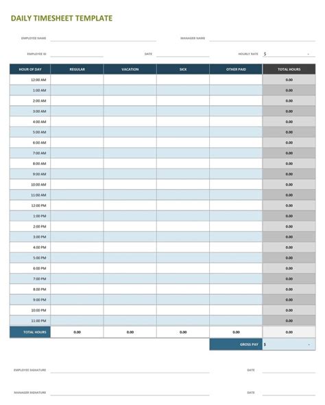 26+ Free Printable Time Card Templates (MS Excel, PDF) » American Templates