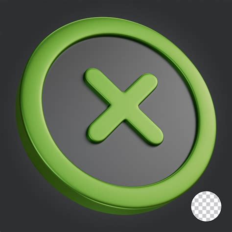 Premium PSD | X button 3d icon