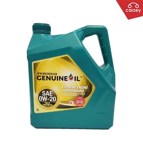 [NEW PACKAGING] Perodua Genuine Engine Oil Fully Synthetic 0W-20 [4 Litres] - Carzey