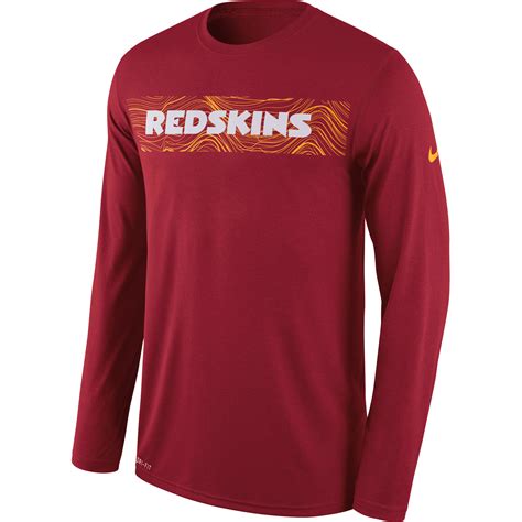 Men's Nike Burgundy Washington Redskins Sideline Seismic Legend Long ...