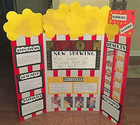 Popcorn science fair project, Easy science fair projects, Science fair ...