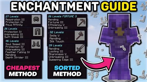 Minecraft Enchanting Guide - Lowest Cost, All Items - YouTube