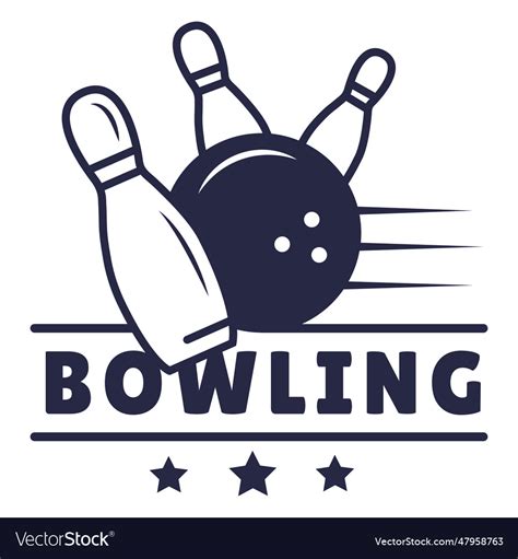 Bowling strike badge Royalty Free Vector Image