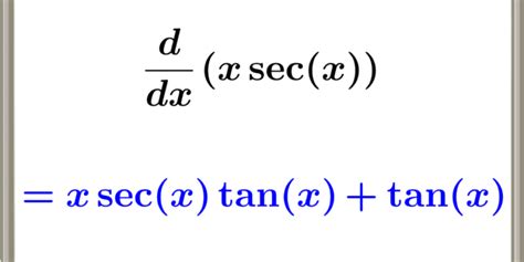 Derivative of Secx - Calculating the Derivative of Secx