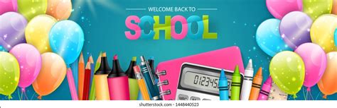 Welcome Back School Banner Website Header Stock Vector (Royalty Free) 1448440517 | Shutterstock