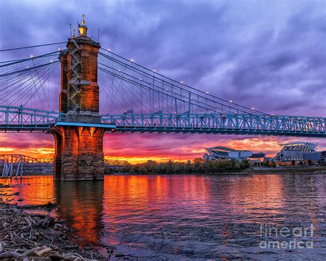 Roebling Bridge Cincinnati Photograph by Teresa Jack | Fine Art America