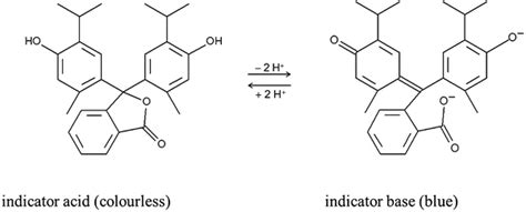 Structure of Thymolphthalein (only one resonance structure is shown for ...