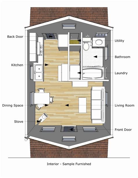 Tiny Cabin Floor Plans Inspirational 15 Pioneers Cabin 16x20 Tiny House Plans 16x40 Homely Ideas ...