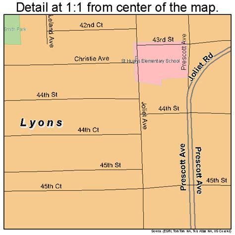 Lyons Illinois Street Map 1745434