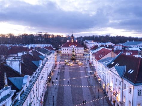 View of the Tartu Town Hall and Town Hall Square Stock Photo - Image of ...