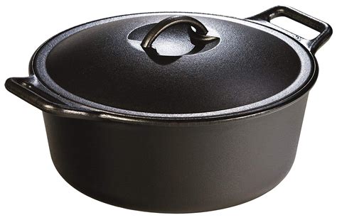 Lodge 7 Quart Seasoned Cast Iron Dutch Oven, P12D3, with Cast Iron Cover - Walmart.com