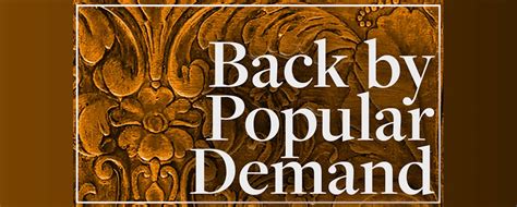 Back By Popular Demand Series Tickets | New York Theatre Guide