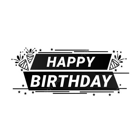 Happy Birthday Typography Vector Art PNG, Happy Birthday Text ...