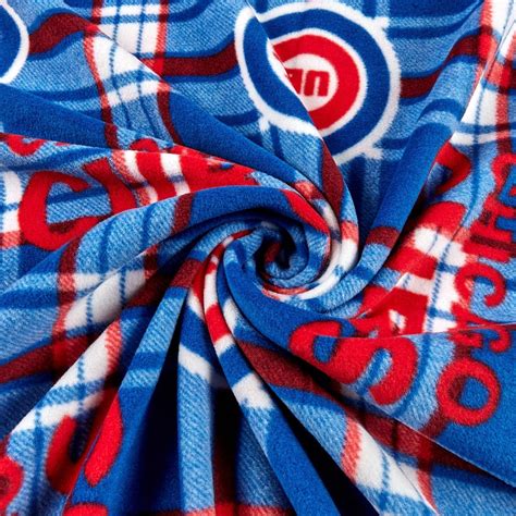 MLB Chicago Cubs Plaid Fleece Fabric by the Yard 6612-8 - Etsy