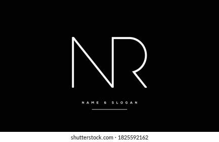 Nrrn N R Abstract Letters Logo Stock Vector (Royalty Free) 1825592162