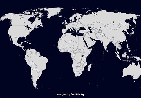 Vector World Map With Cities