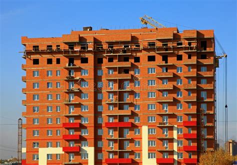 Apartment Building Under Construction. Stock Image - Image of district, frame: 90005191