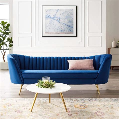 Blue Velvet Sofas With Creative Living Room Decor Ideas