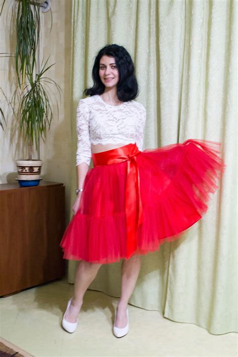 Red Tulle Skirt Short Tutu Skirt Adult Tutus Bachelorette - Etsy