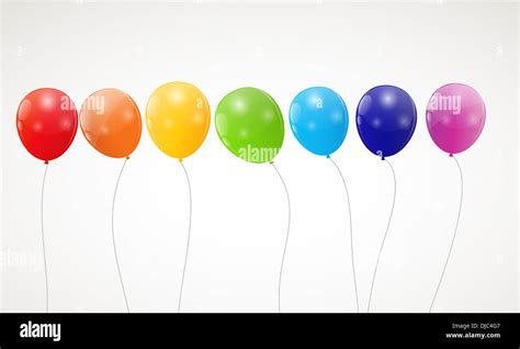 Color glossy rainbow balloons background vector illustration Stock ...