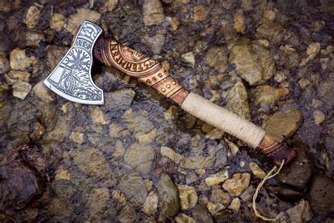 Handmade Viking Axe - Odin + Helm of Awe – VikingStyle