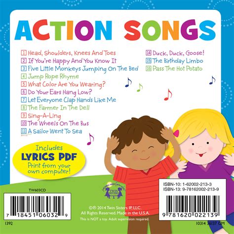 NEW Action Songs Music CD Move Groove Upbeat Fun Dance Silly Preschool Daycare - CDs